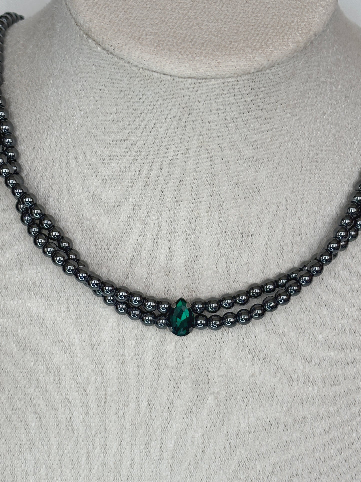 Колие Blue/Green Hematite