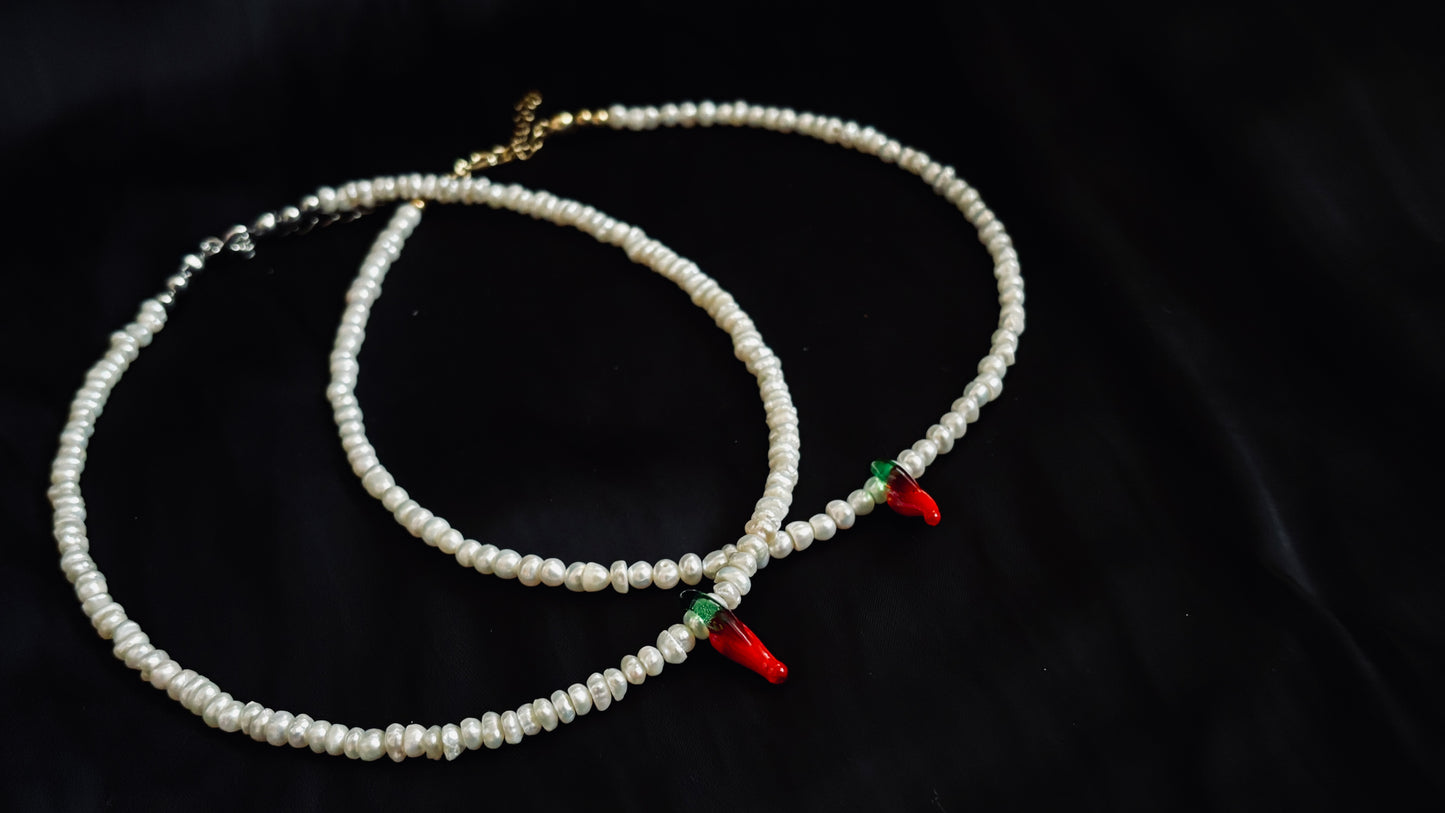 Колие Red hot chili Pearls